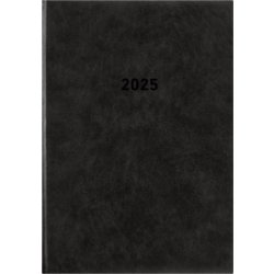 Buchkalender 876, Kalendarium 1 Tag/1 Seite, 2025, Wochenzählung ja, schwarz