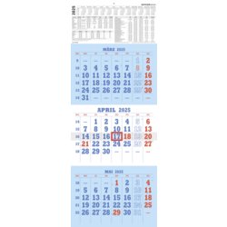 Dreimonatskalender 952, 3 sichtbare Monatsblöcke, 297mm breit, 780mm hoch