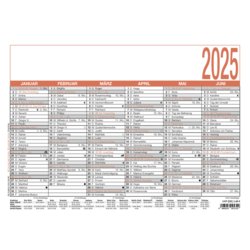 Namenstagekalender 905, Kalendarium 6 Monate/1 Seite, A4, 297mm breit