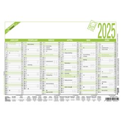 Arbeitstagekalender 904 Recycling, Kalendarium 2025 - 6 Monate/1 Seite, A5