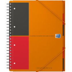 International Organiserbook, A4+, liniert, Lochung 4-fach, grau/orange