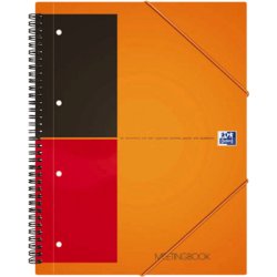 International Meetingbook, A4+, liniert, Lochung 4-fach, grau/orange