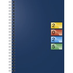 Buchkalender 796 DATAline A5, Kalendarium 1 Woche/2 Seiten, 2025, blau