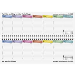Querterminbuch DATAline, Kalendarium 1 Woche/1 Seite, Wire-O-Bindung, blau