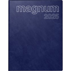 Buchkalender magnum, Kalendarium 1 Woche/2 Seiten, 2025, dunkelblau