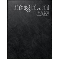 Buchkalender magnum, Kalendarium 1 Woche/2 Seiten, 2025, 240mm hoch, schwarz