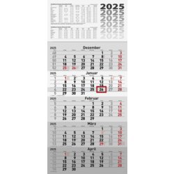 Fünfmonatskalender, 5 sichtbare Monatsblöcke, 300mm breit, 630mm hoch