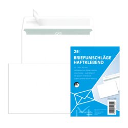 Briefumschlag MAILmedia DIN C6 Kleinpackung, Packung mit 25 Stück, HK, weiß