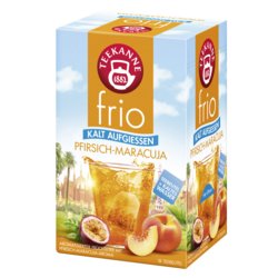 Teekanne frio, Inhalt 45g, Pfirsich-Maracuja, Packung mit 18 Stück