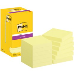 Super Sticky Notes, gelb, 76mm breit, 76mm hoch, 1080 Blatt