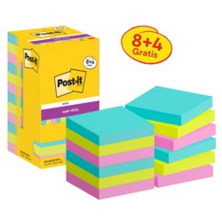 Super Sticky Notes Promotion Cosmic Collection, türkis, neongrün, tropicalpink