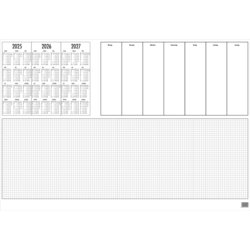 Kalender-Schreibunterlage, 50 Blatt, mit Kalender ja, 600mm breit, weiß