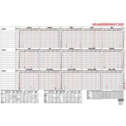 Urlaubsübersicht, personenbezogen, Kalendarium 15 Monate/1 Seite, 441mm breit