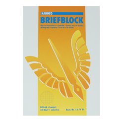 Briefblock, DIN A4, kariert, 50 Blatt, weiß