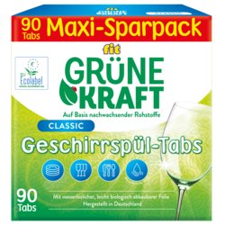 Geschirrreiniger Tabs Grüne Kraft Classic XXL, Behälterform Kartonschachtel