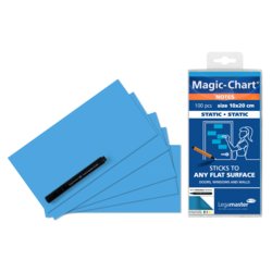 Magic-Chart Notes, selbsthaftend, 200mm breit, 100mm hoch, blanko, blau