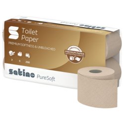 Toilettenpapier Kleinrolle, Inhalt der Packung 8 Rollen á 250 Blatt, soft beige