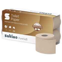 Toilettenpapier Kleinrolle, Inhalt der Packung 8 Rollen á 250 Blatt, soft beige