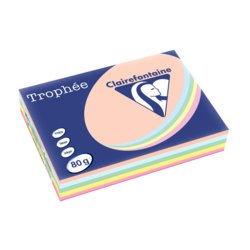 Kopierpapier Trophée pastell farbig sortiert, A4, lachs, blau, grün, gelb, rosa