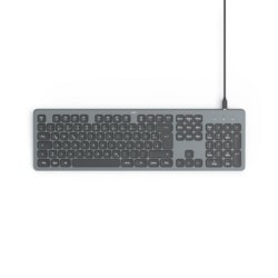 USB-Tastatur "CK-400", kabelgebunden, beleuchtet, 435mm breit, schwarz