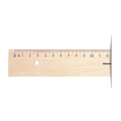 Holzlineal FL 230, 20cm lang, mm-Facette auf beiden Seiten nein, natur