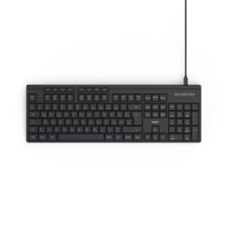 USB-Tastatur CK-200, Tastaturlayout QWERTZ (deutsch), 438mm breit, schwarz